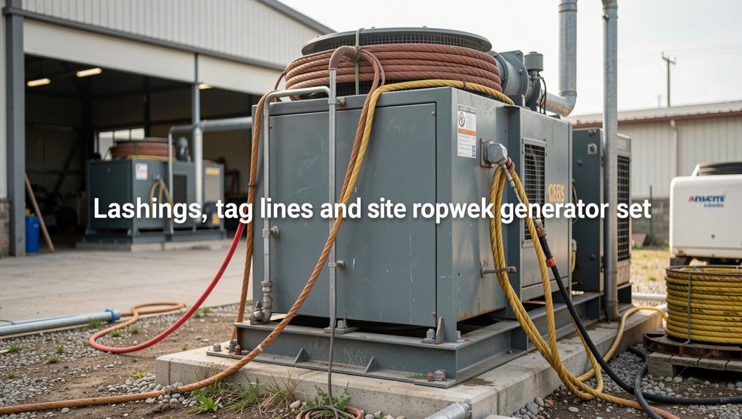 Service engineer's open toolbox in a plant room with coiled pull cord and hand tools laid out